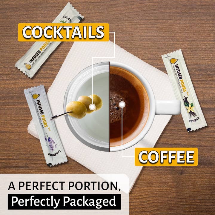 Infused Pours - Wholesale Flavored Syrup - Hazelnut Syrup Packets (200 Packet, Bulk Box)