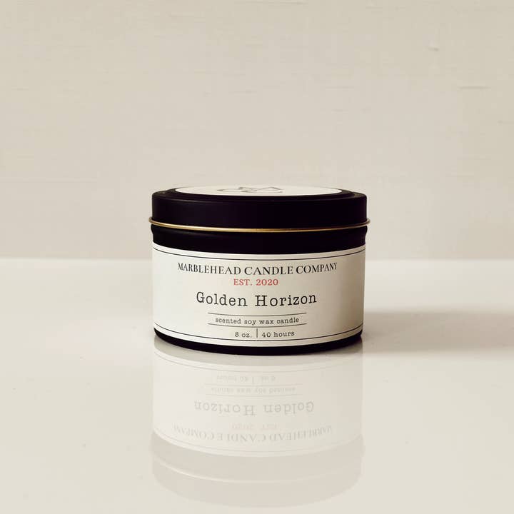 Golden Horizon - Tangerine & Orange Blossom Soy Candle for wholesale by Marblehead Candle Company