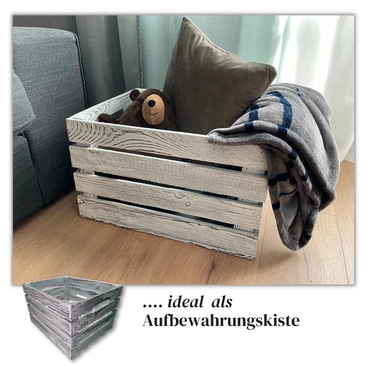 Waldsehnen - Art of Handmade - Wholesale Decoratief doosje - Forest pezen wijnkist of houten kist wit | Premium XL7