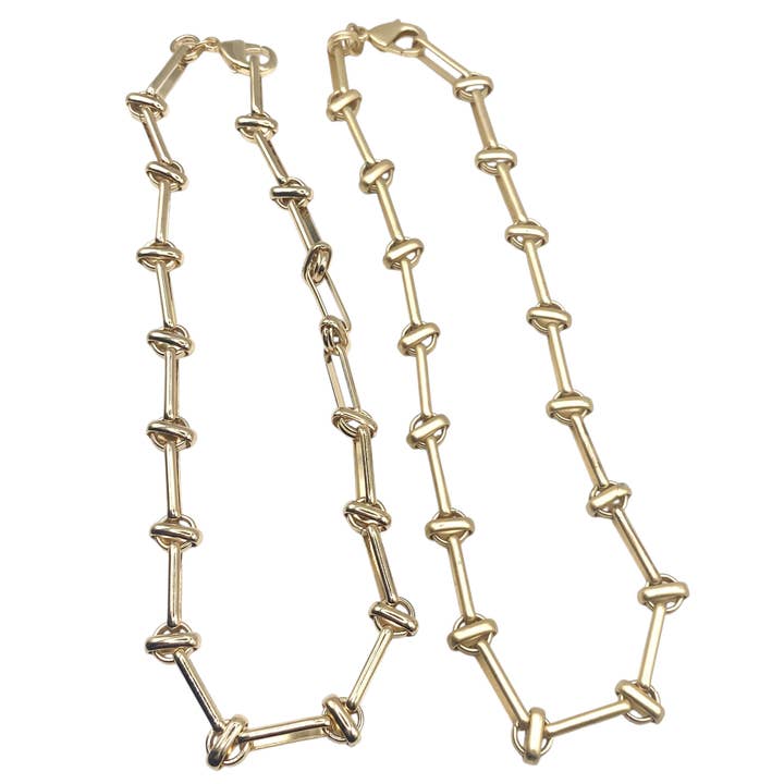 Knuten halsband med grova länkar för wholesale av VB&CO Designs Handmade Jewelry