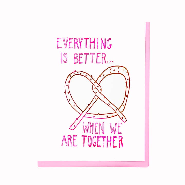 PRETZEL CARD for wholesale by Cosmic Peace Studio