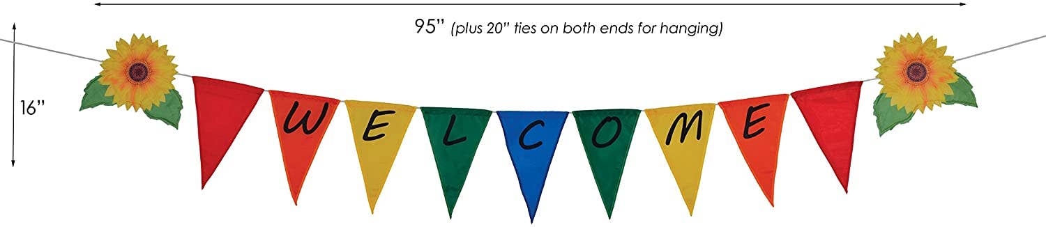 In the Breeze, LLC. - Wholesale Bunting/Garland - Welcome Festive Pennant String1