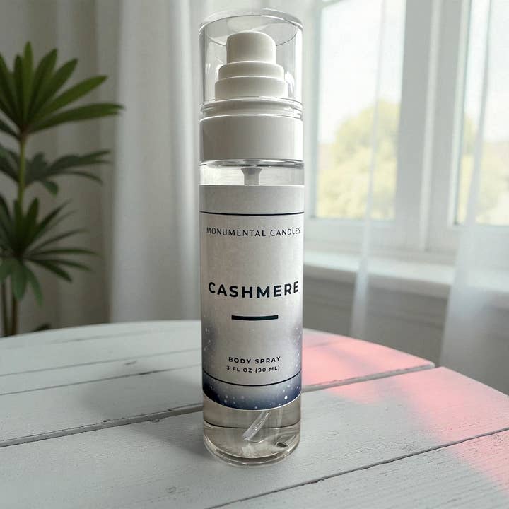 Cashmere Body Spray 3 oz for wholesale by Monumental Candles LLC