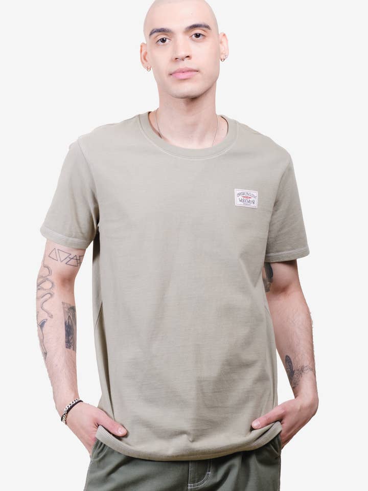 Premium Zwaar Gewicht Contraststiksel T-shirt voor wholesale door Brooklyn Cloth