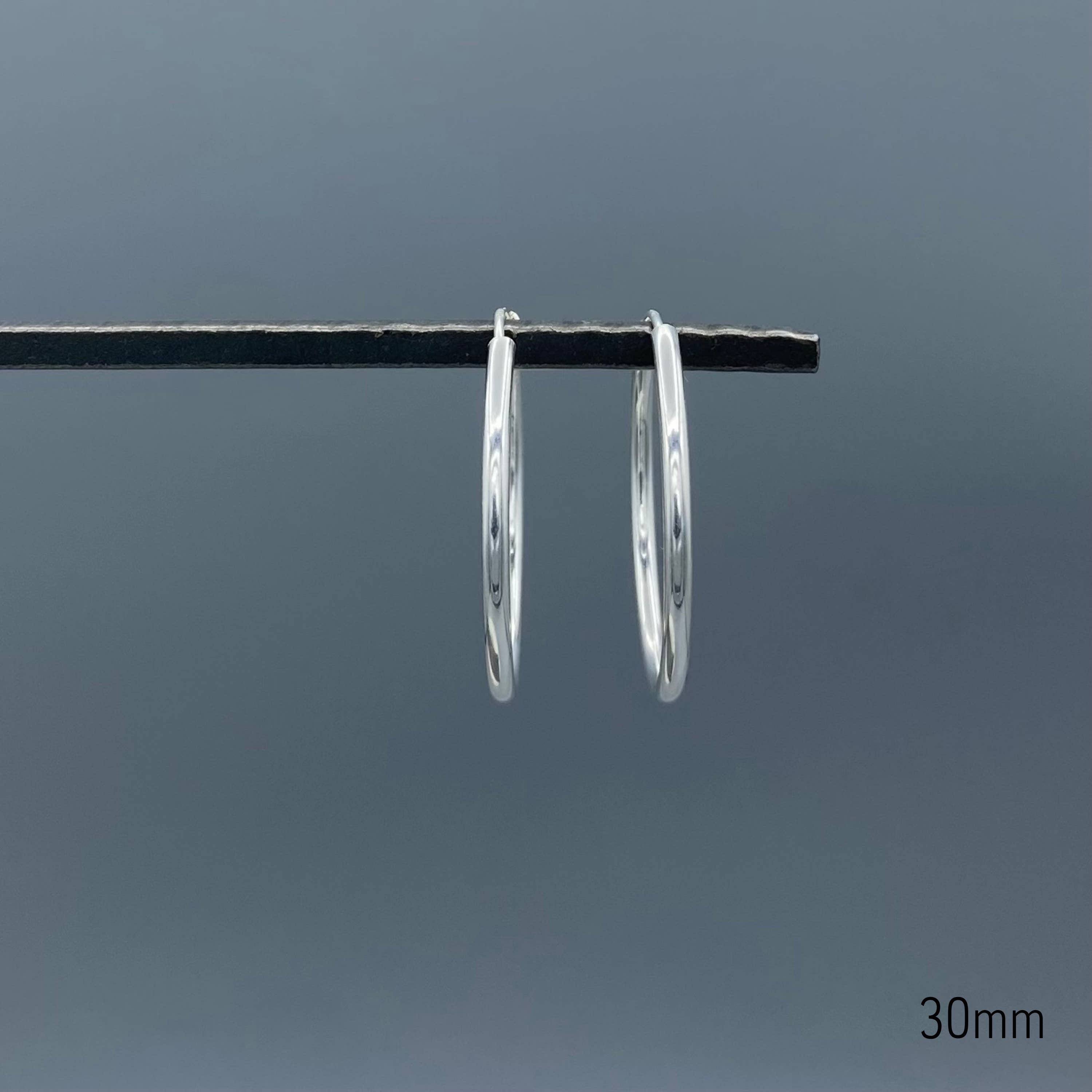 Something Silver - Wholesale Hoop Earrings - 2mm Sterling Silver Endless Hoops4