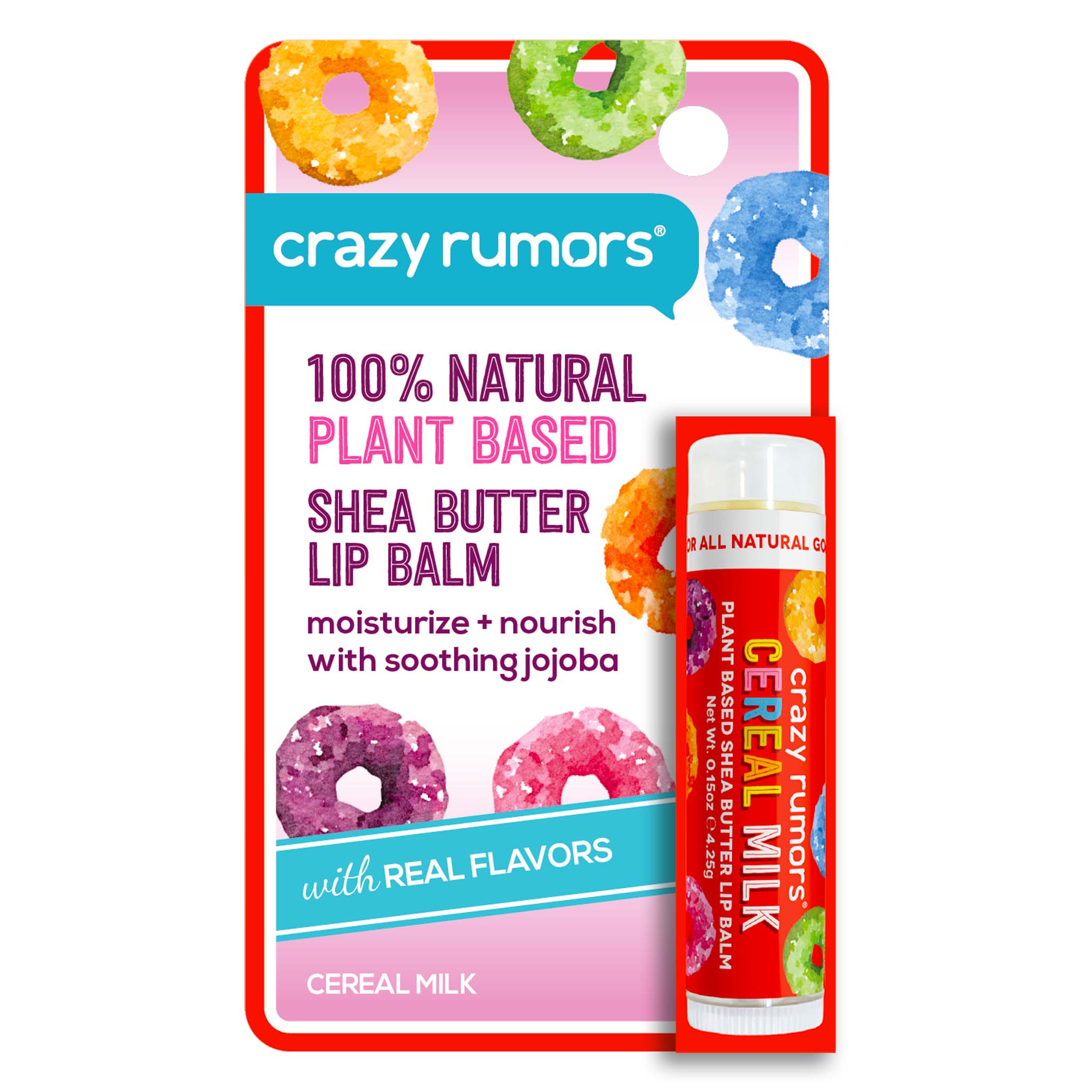Crazy Rumors - Wholesale Lip Balm - All Natural, Vegan Cereal Milk Lip Balm Hangcard2