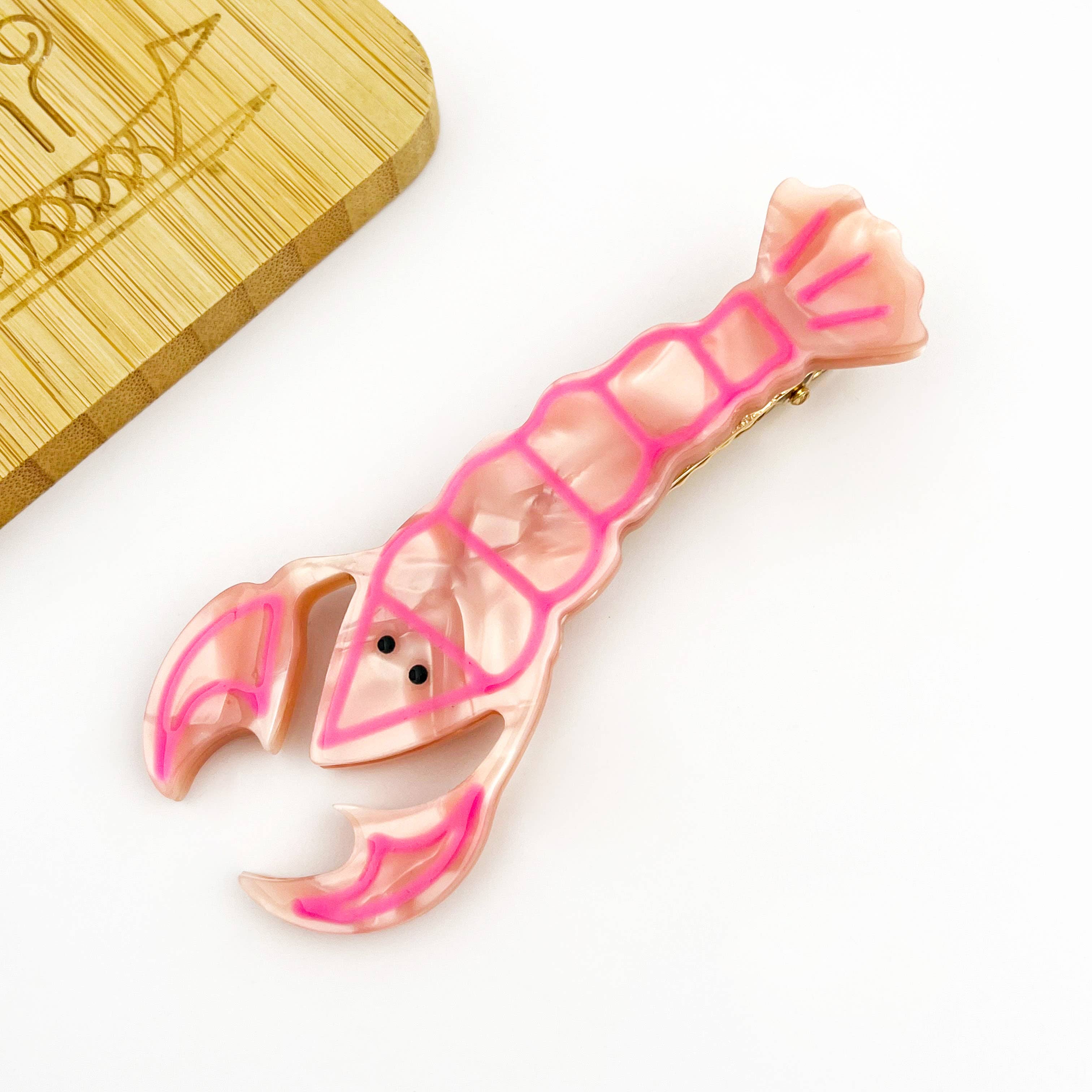 TheDivaSoap - Wholesale Hair Clip - Women's - Chunky Acetate Crawfish Hair Clip, Lobster Side Clip2
