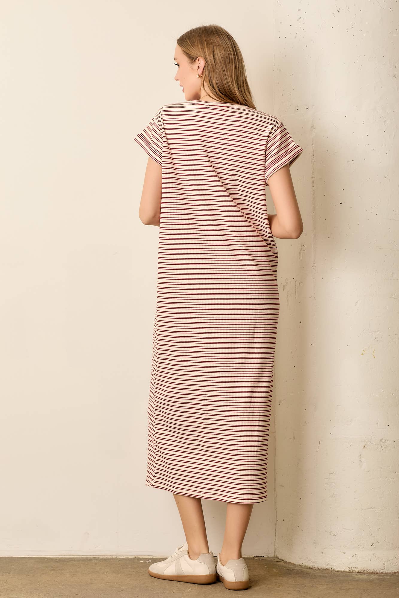 Polagram by Wellmade USA - Vendita all'ingrosso Vestito - Donna - ABITO MAXI A RIGHE4