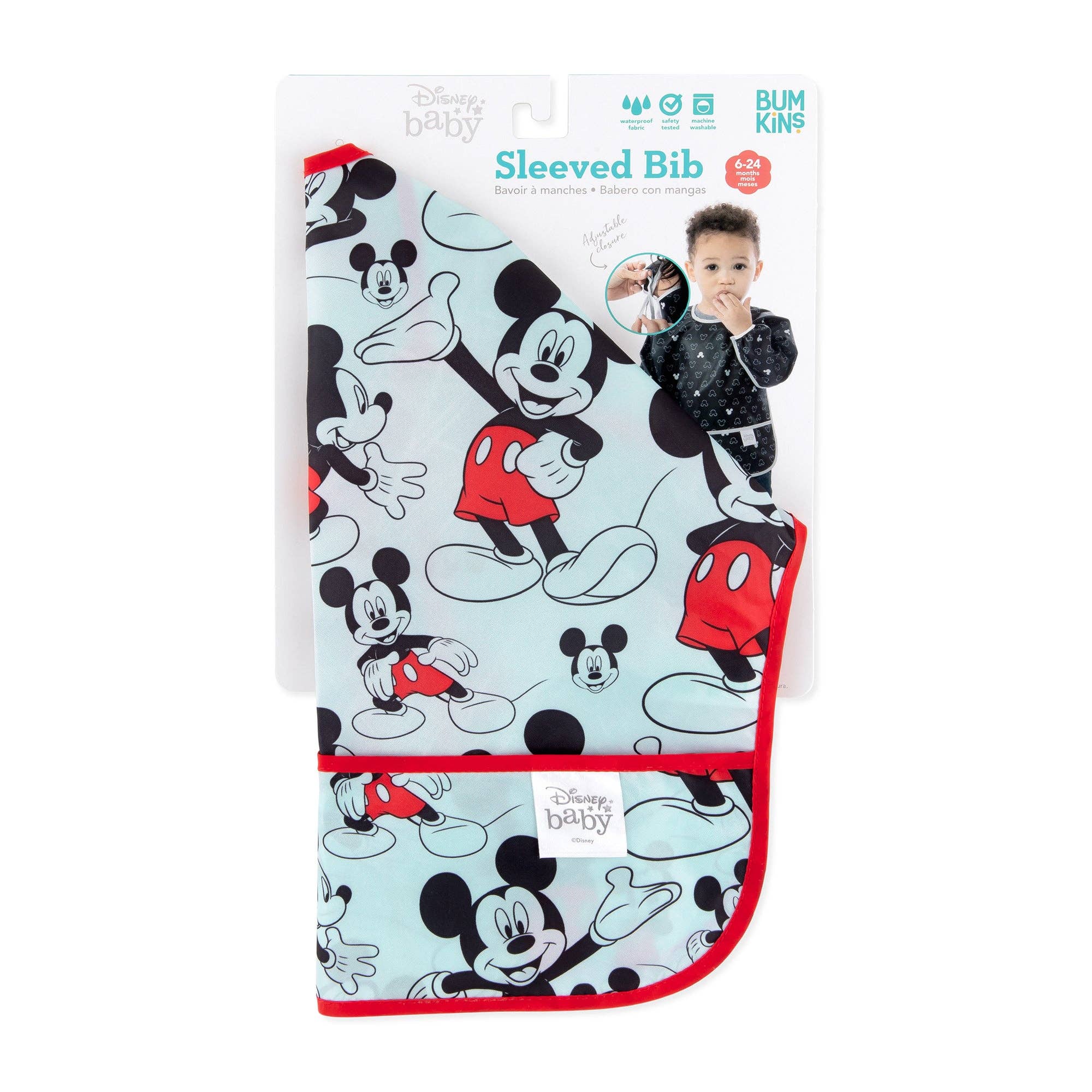 Bumkins - Wholesale Bib - Baby - Sleeved Bib: Mickey Mouse14