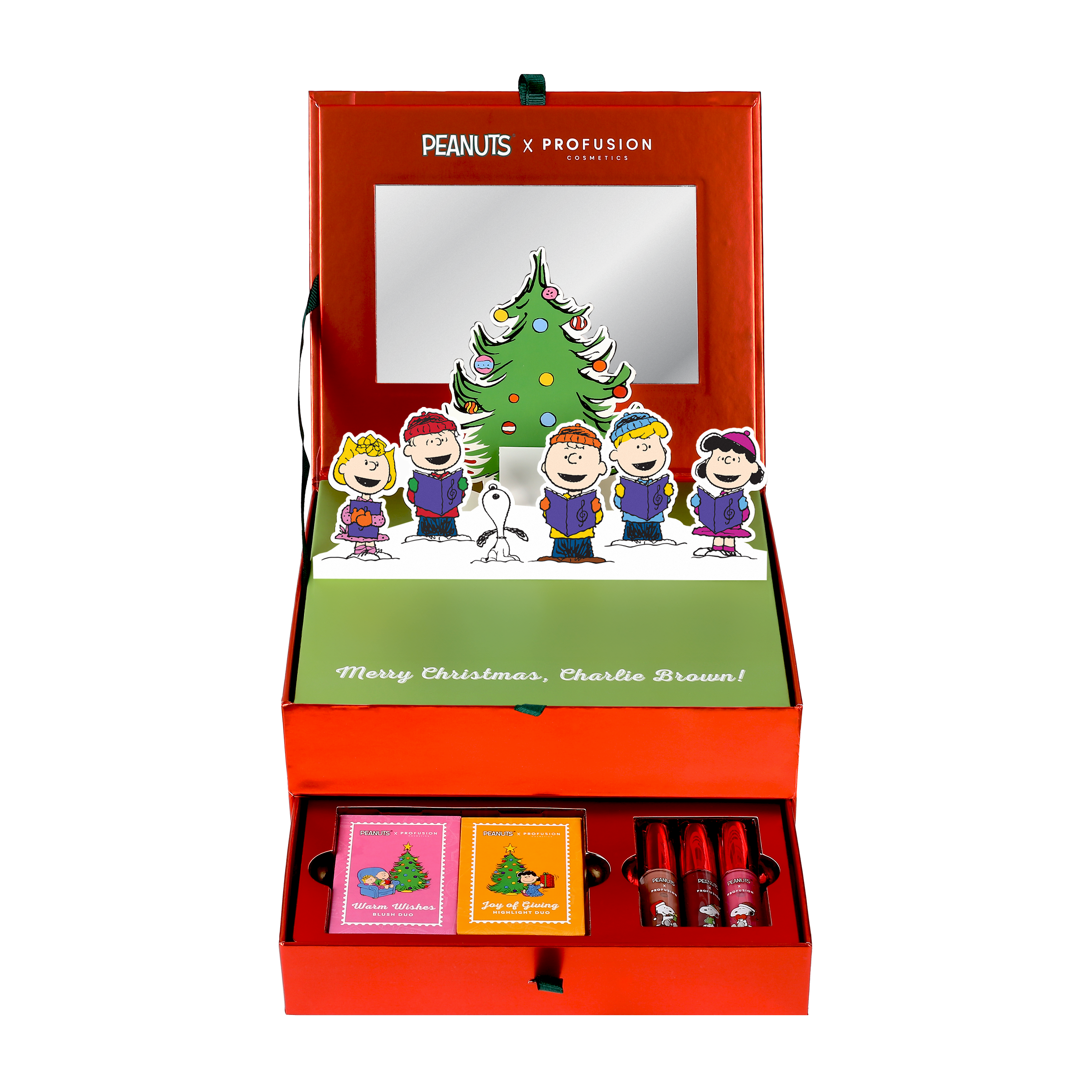 Profusion Cosmetics - Vente Kit de maquillage - Ensemble de Maquillage Vanity Joyeux Noël Charlie Brown Peanuts6