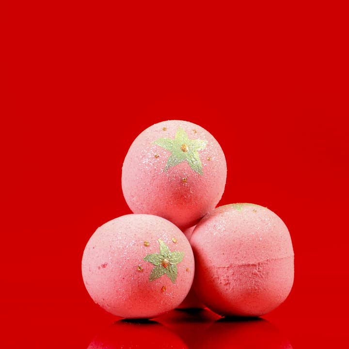 Strawberry Milkshake Bath Bomb for wholesale by Story Bath Bombs