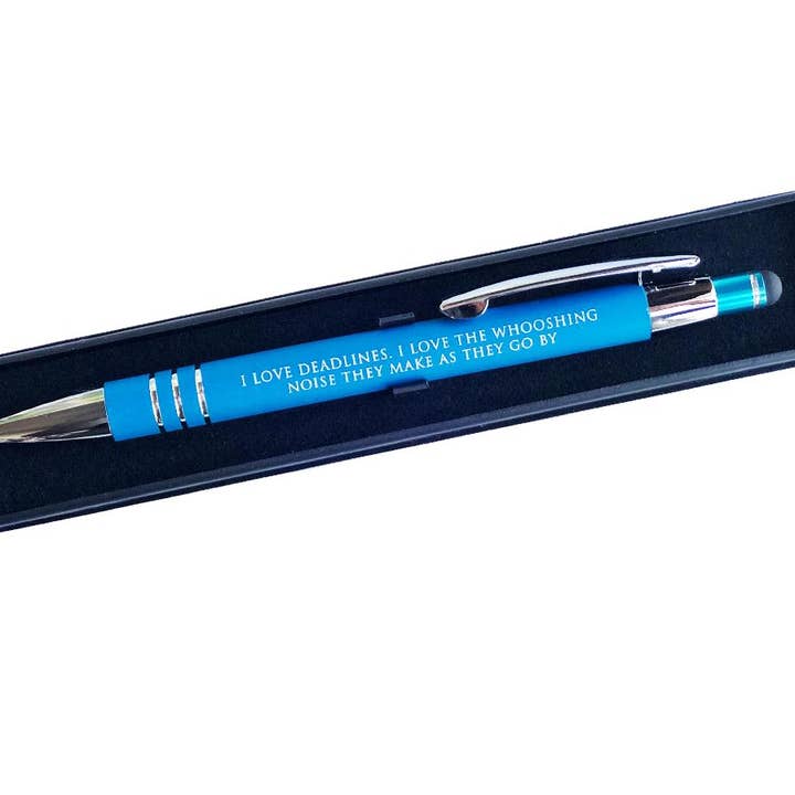 Fly Paper Products – wholesale Pen – I love deadlines & the whooshing sound Douglas Adams Pen1