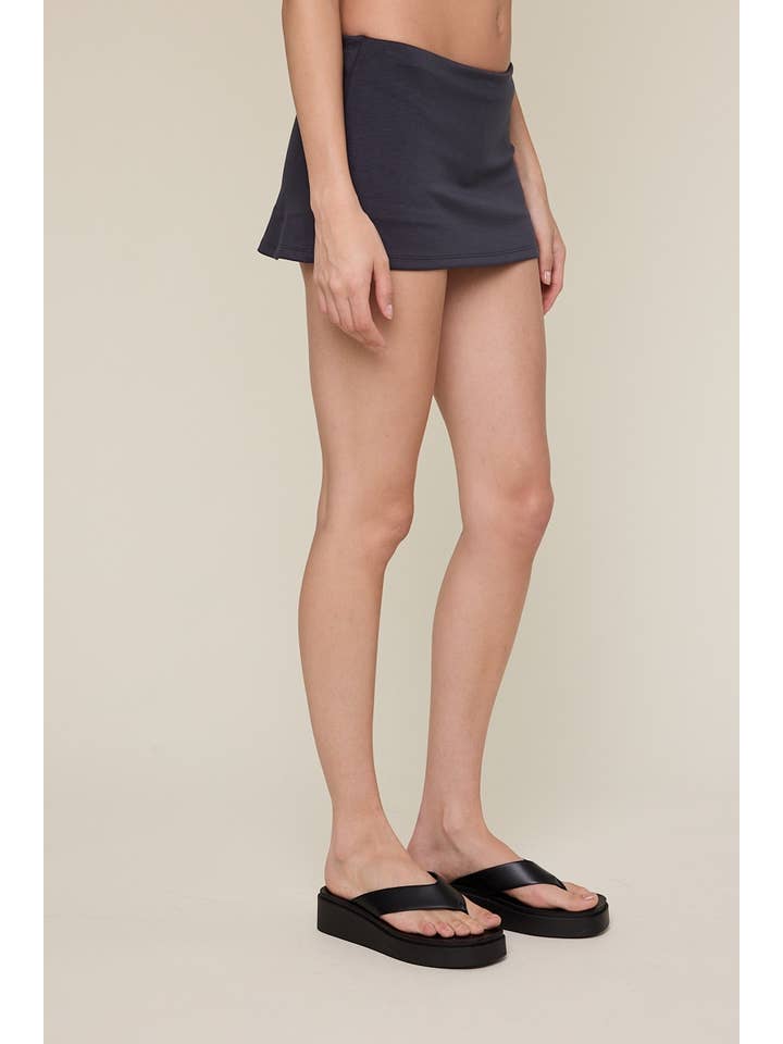 Sky to Moon - Vente Jupe – femme - MINI-JUPE-SHORT UNIE BASSE ÉLASTIQUE UNIE6