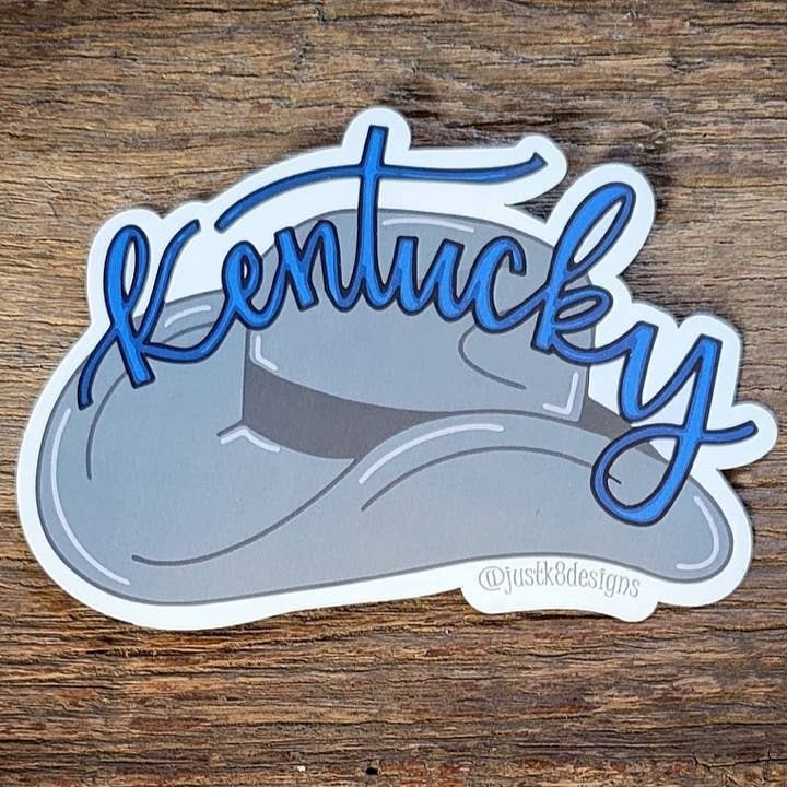 Kentucky Cowboy Hat Sticker for wholesale by creeknuts.com