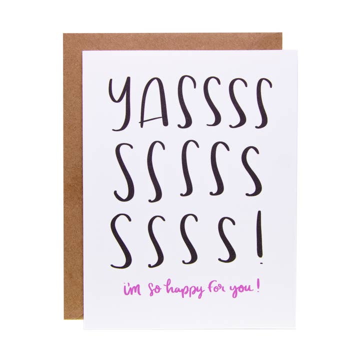 YASSS for wholesale by Drawing a Blank Cards + Gifts