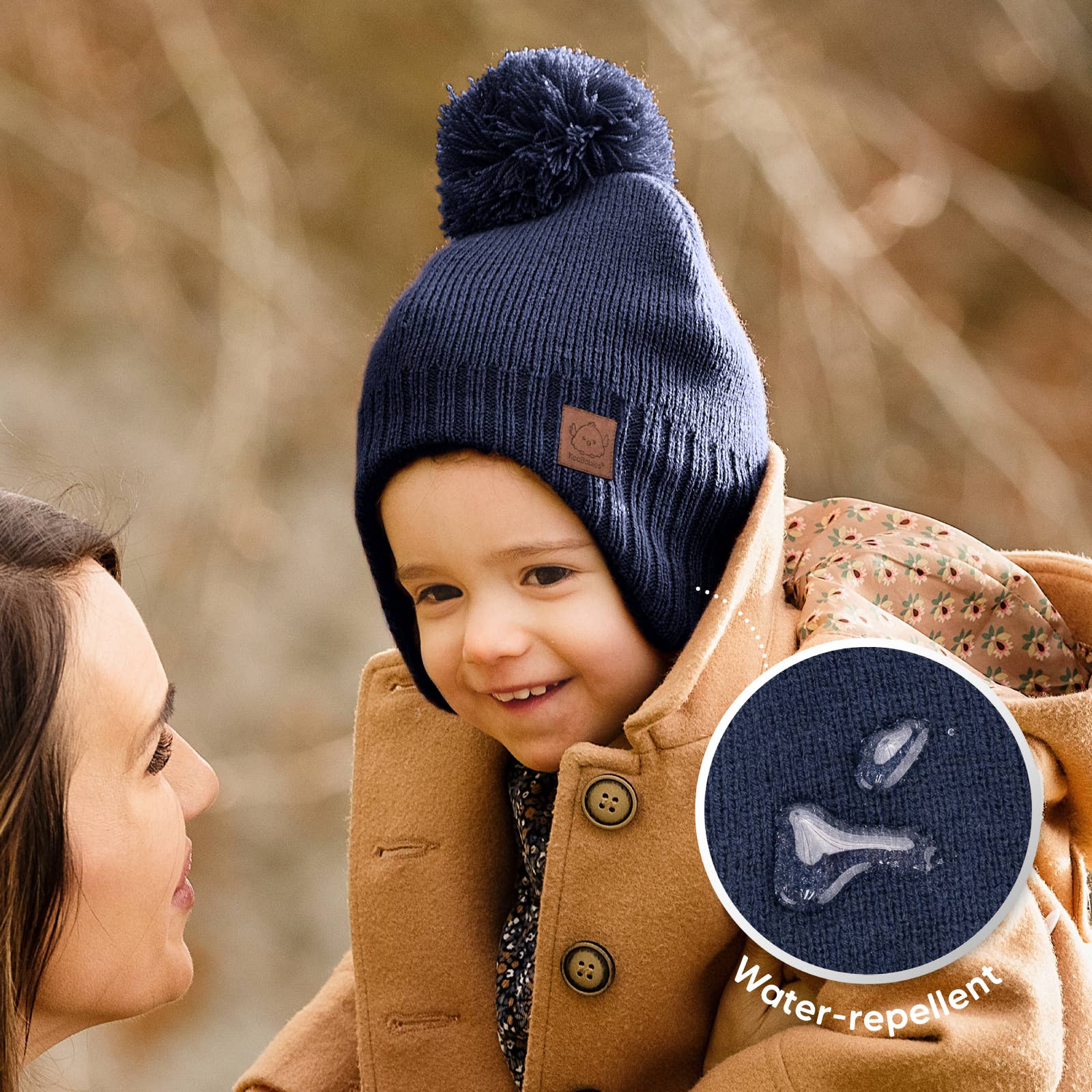 Navy KeaBabies Muff Baby Beanie for Newborn Baby Boys and Girls for wholesale on Faire7