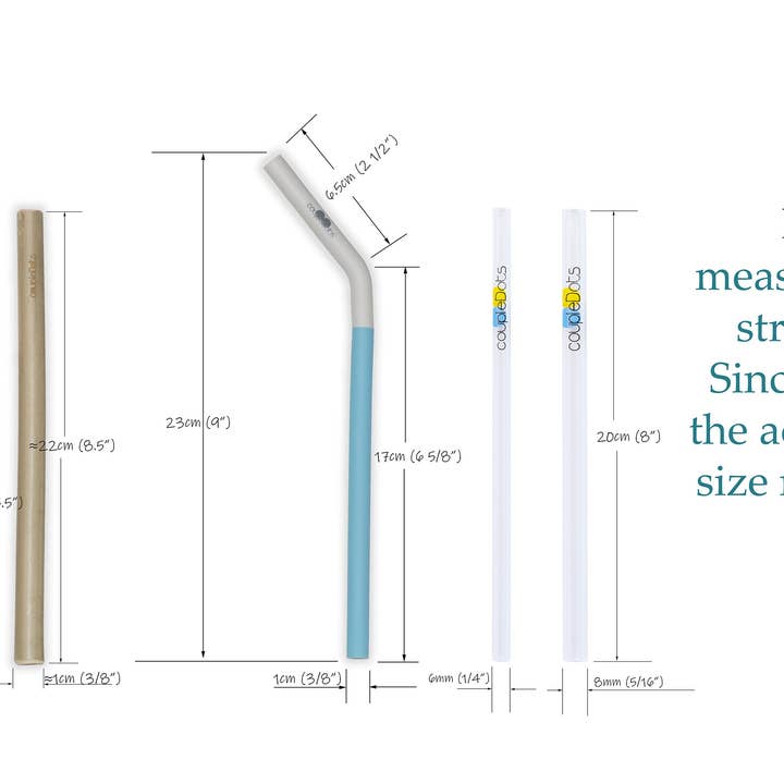 EcoFreax – Großhandel Trinkhalm – coupledots wiederverwendbare Strohhalm-Starterpackung (gemischtes Set)2