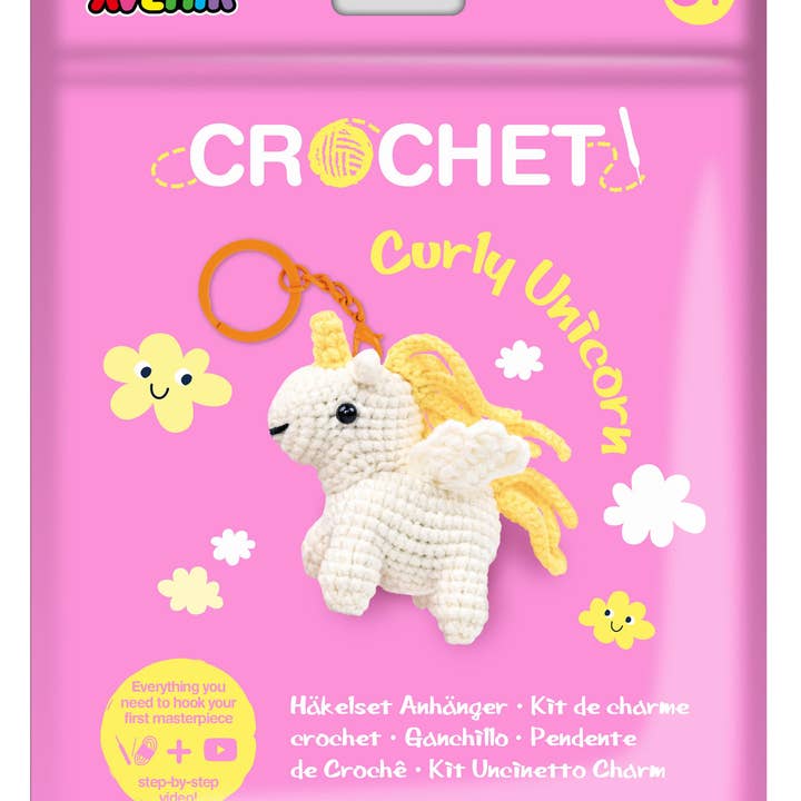 Crochet Curly Unicorn for wholesale by KidAntics