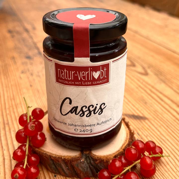 Cassis - black currant spread 240 g for wholesale by natur-verliebt