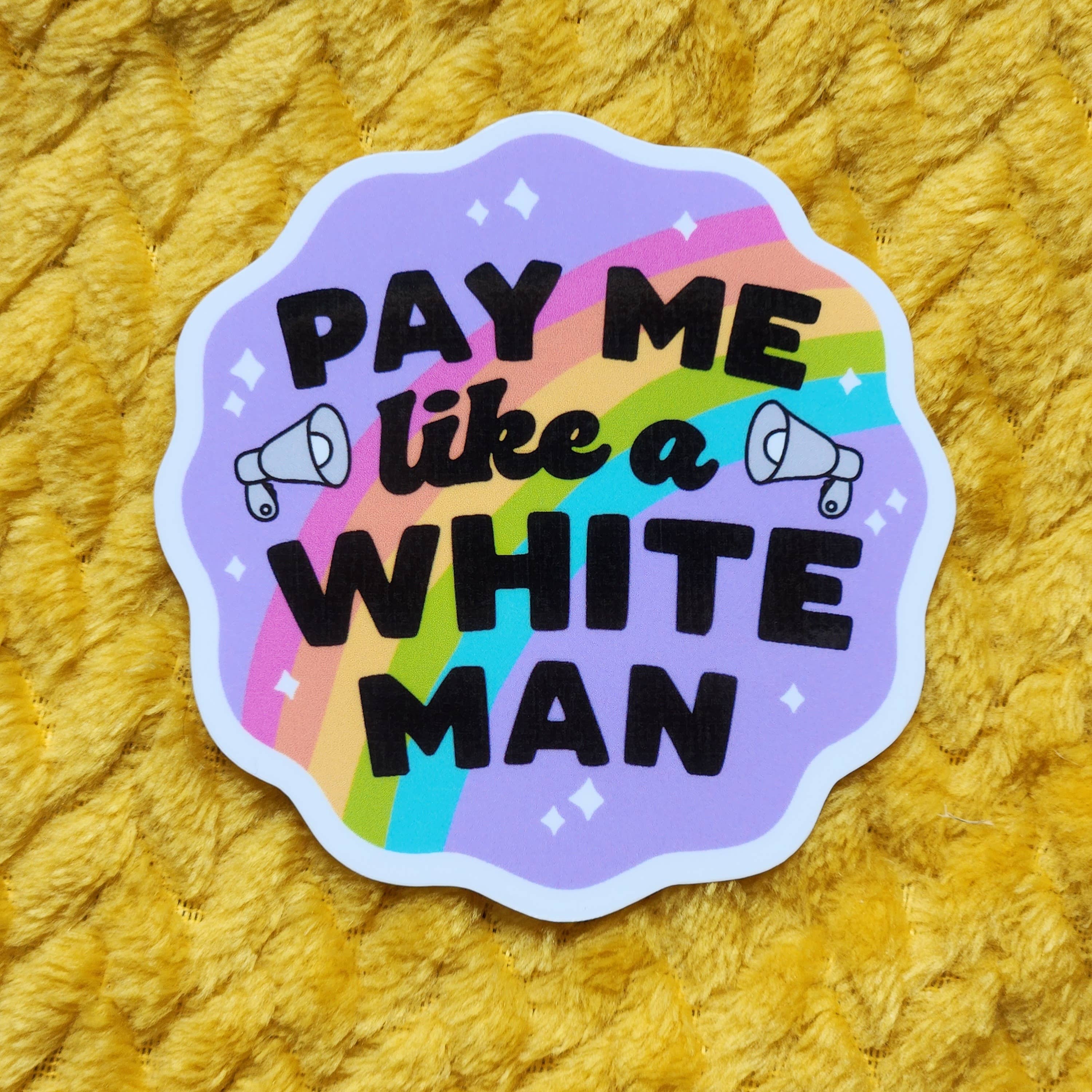 Luxe Trauma - Wholesale Sticker - Pay me like a white man sticker hydroflask planner0