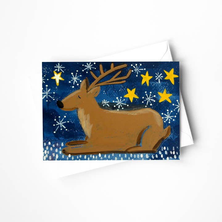 Kaley Alie Art - Wholesale Christmas Card - Eight Little Reindeer Assorted Cards - Box Set of 87