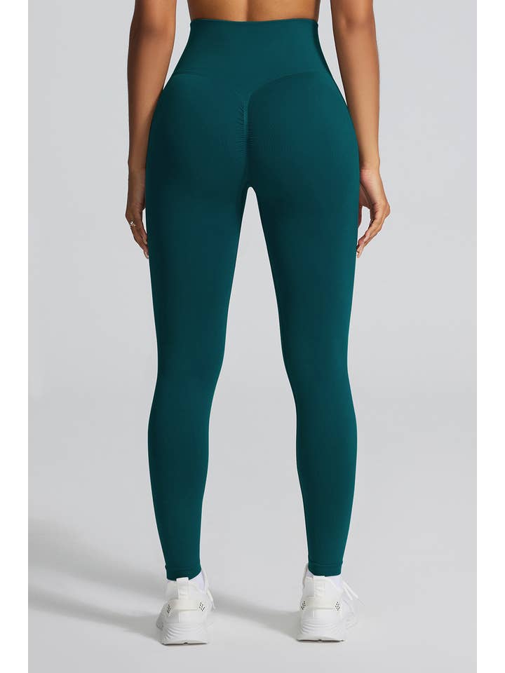 Color 5 - Vendita all'ingrosso Leggings sportivi/loungewear - Donna - Leggings da yoga con compressione senza cuciture, scrunch butt e tasca.2
