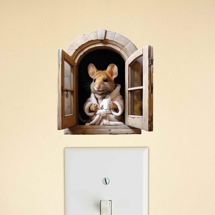 Micesterpiece - Wholesale Wall Decal/Stickers - 3D Mocha Mouse Wall Sticker Decal - Micesterpiece1