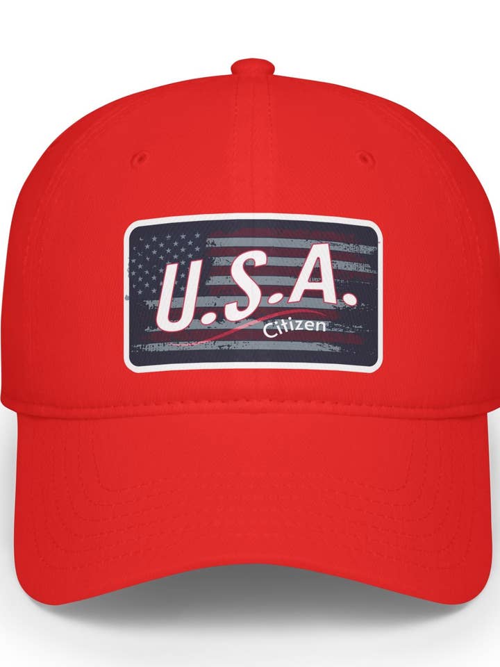 USA Citizen Low Profile Baseball Cap, Patriotic Hat, Independence Day Hat, Summer Cap, Patriotic July 4th for wholesale by Encore2wo