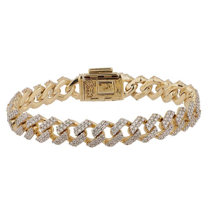 Certified 7.50 CTW Lab Grown Miami Cuban Bracelet 14KGold#2 for wholesale by White Rock