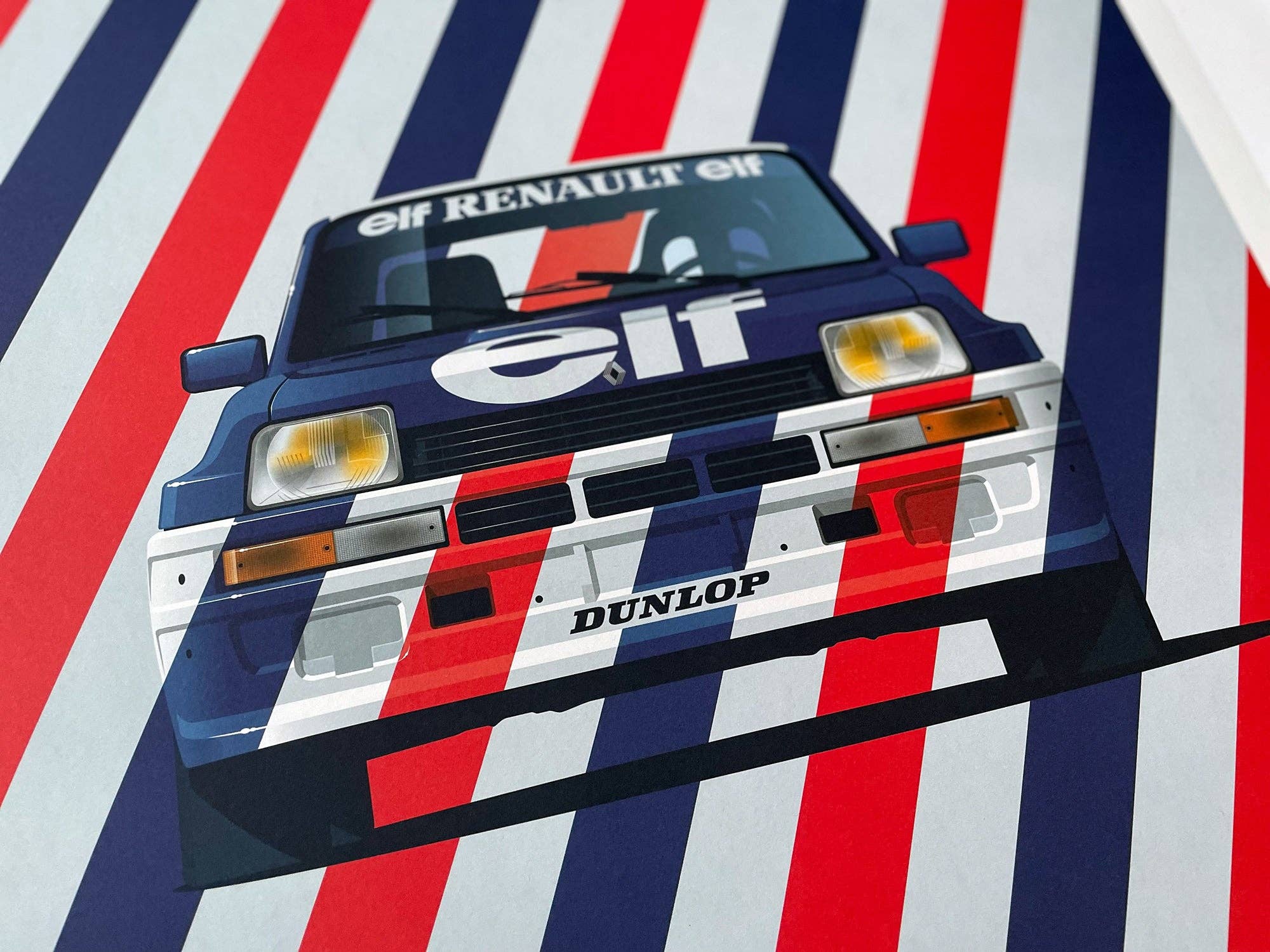 Ricardo Fine Car Artwork - Wholesale Art Print - Jean Ragnotti, Renault 5 Turbo Elf Eurocup3