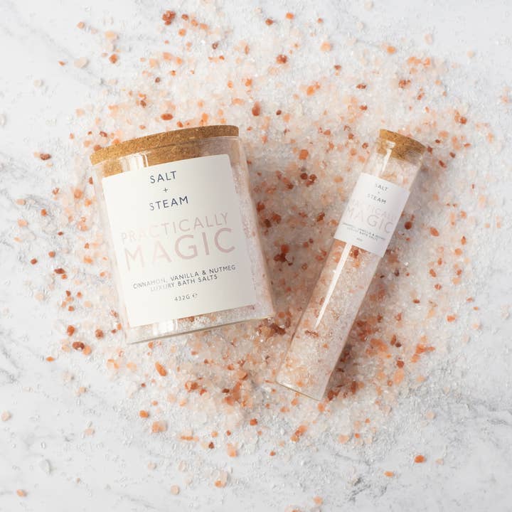 Salt + Steam - Wholesale Bath Salts - Practically Magic - Cinnamon & Vanilla Bath Salts 80g & 432g