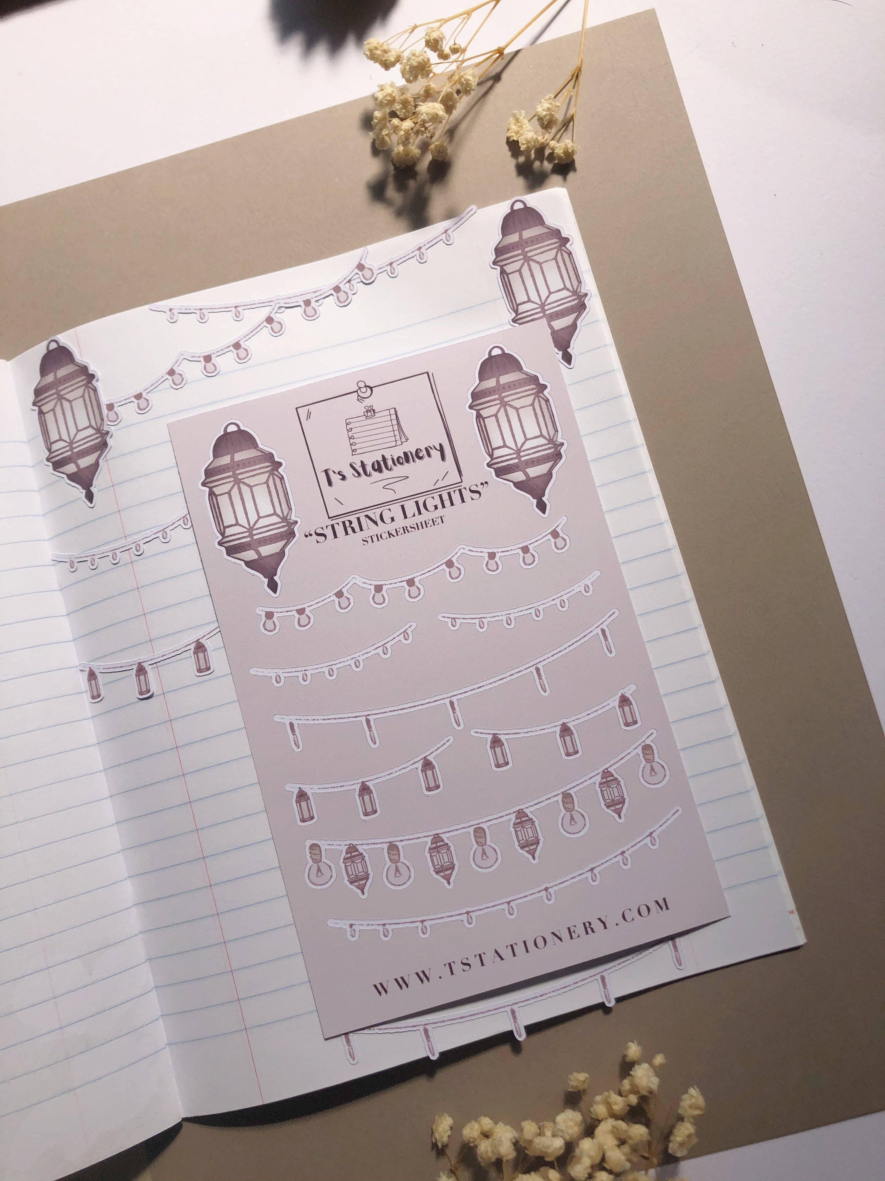 T's Stationery - Wholesale Sticker - "String Lights"  Sticker Sheet5