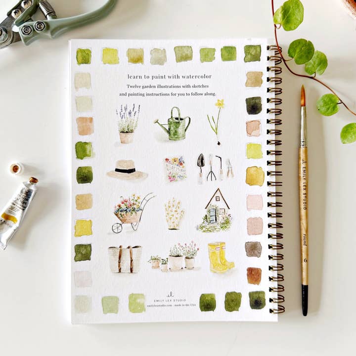 emily lex studio - Wholesale Sketchbook/Sketchpad - garden watercolor workbook1