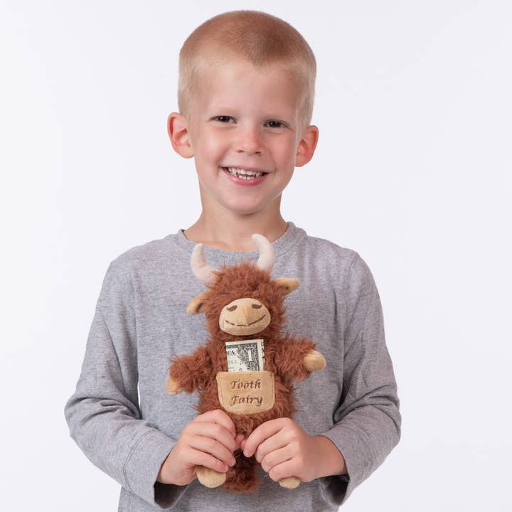 Mackenzie the Highland Cow Tooth Fairy for wholesale by London Bridge & Maison Chic