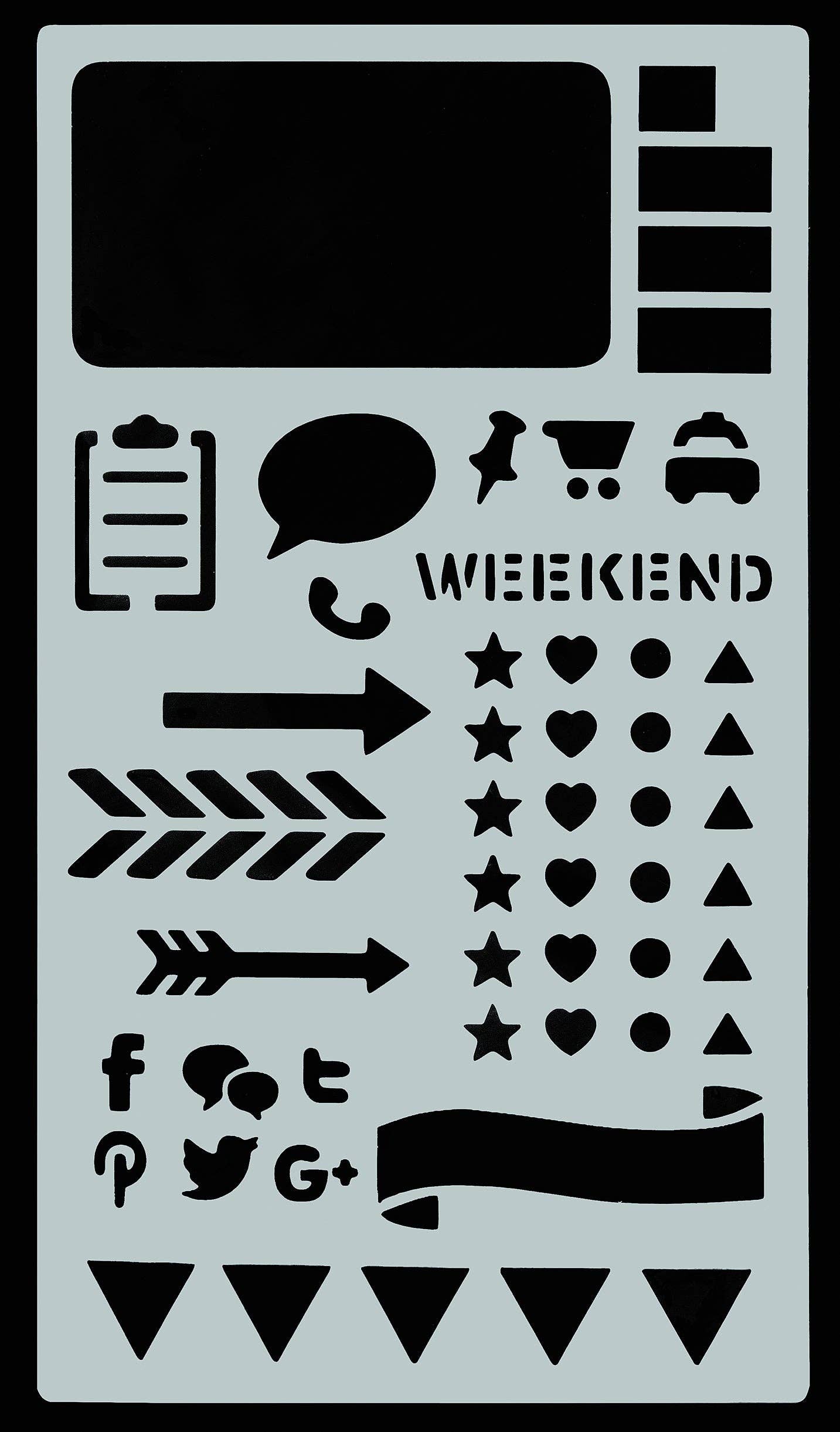 Peter Pauper Press - Wholesale Stencil/Craft Die - Essentials Dotted Journal Stencil Set7