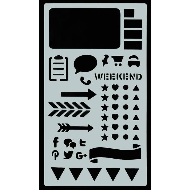 Peter Pauper Press - Wholesale Stencil/Craft Die - Essentials Dotted Journal Stencil Set7