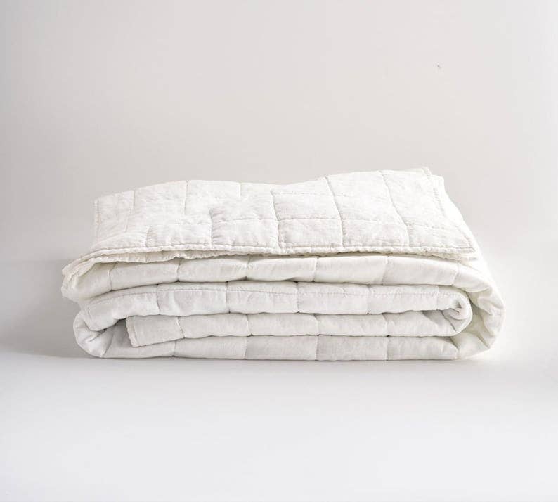 The Tangerine Store - Wholesale Bedding Set - Box stitch - Linen Cotton Quilt Sets36