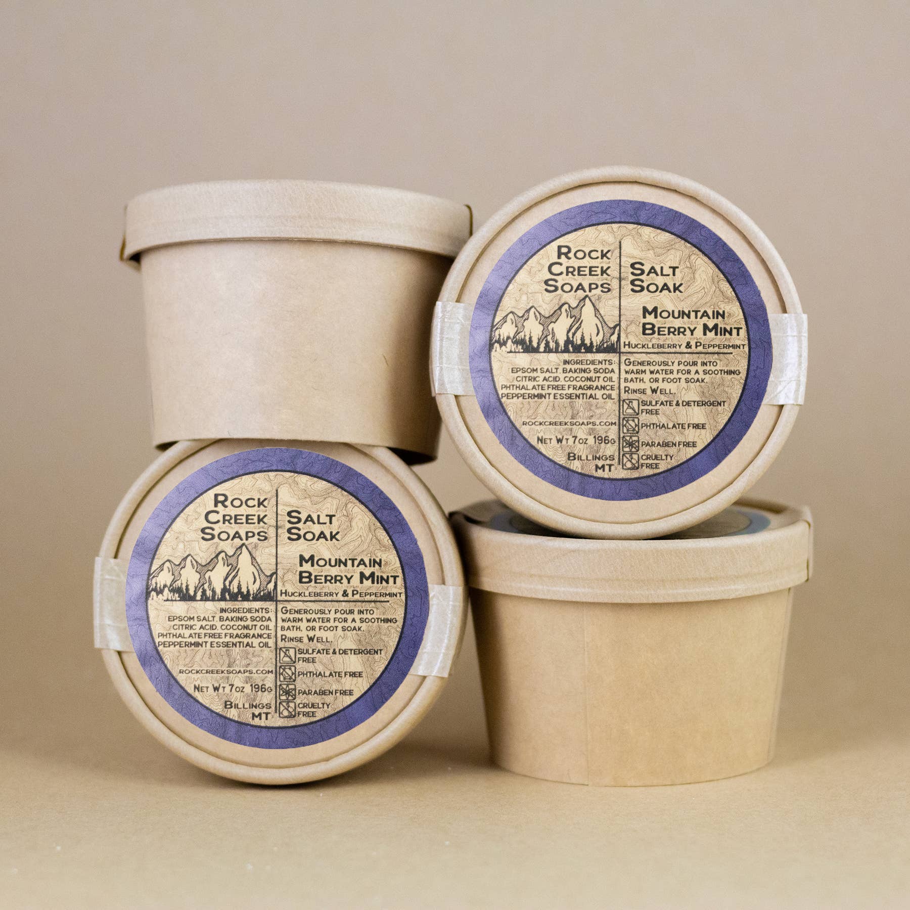 Rock Creek Soaps - Wholesale Bath Salts - Bath Salt Soak | Mountain Berry Mint3