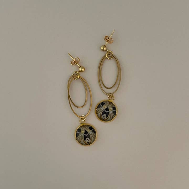 Italianate Architecture Inspired Dangle Earrings for wholesale by Beau Lou Designs