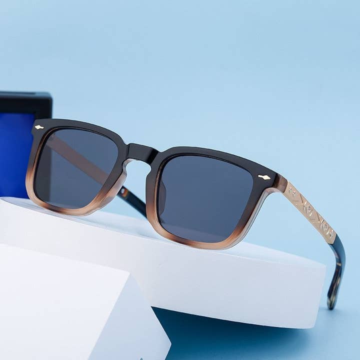 Occhiali da sole alla moda con montatura quadrata per uomo all'aperto per la vendita all'ingrosso da parte di UZ Wholesale Store