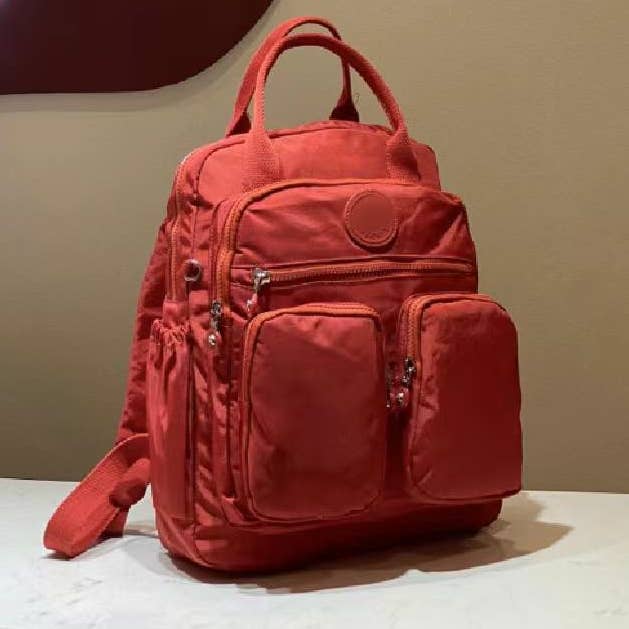 wandf – Mochila - Mulher por atacado – Mochila de Viagem em Nylon Leve com Múltiplos Bolsos e Alça de Ombro6