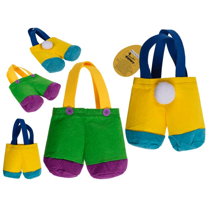 Felt collecting bag, Bunny trousers, 10 x 9 cm; for wholesale by Out of the blue KG