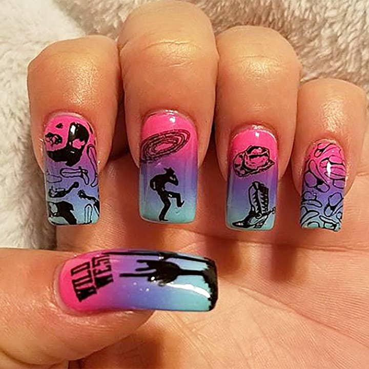 Moon Sugar Decals - Vente Nail Art/Autocollant pour les ongles - Country Western #1 - Décalcomanies Nail Art4