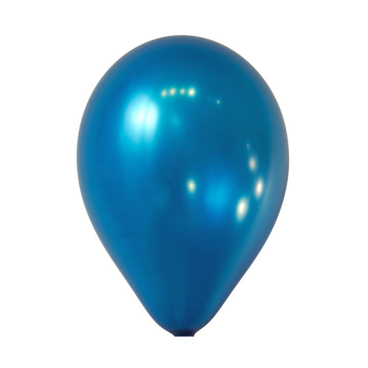 15-ct Retail-Ready Bags - 11" Metallic Blue Latex Balloons by Gayla for wholesale by Creative Balloons Manufacturing