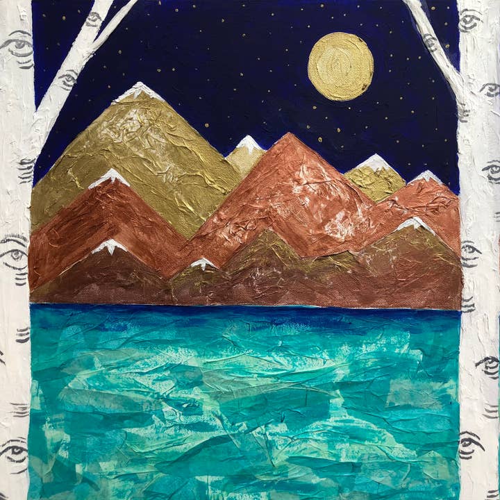 Originalgemälde „Harvest Moon“ für den Großhandel von Kimberly Costa-Stearns Artwork