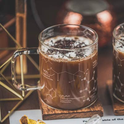 Greenline Goods - Wholesale Coffee Mug - Science of Coffee Molecule Mug - 16 oz - Set of 21