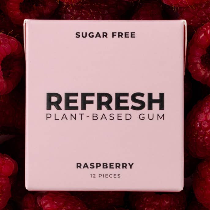 Raspberry Gum (12 Packs) for wholesale by Refresh Gum
