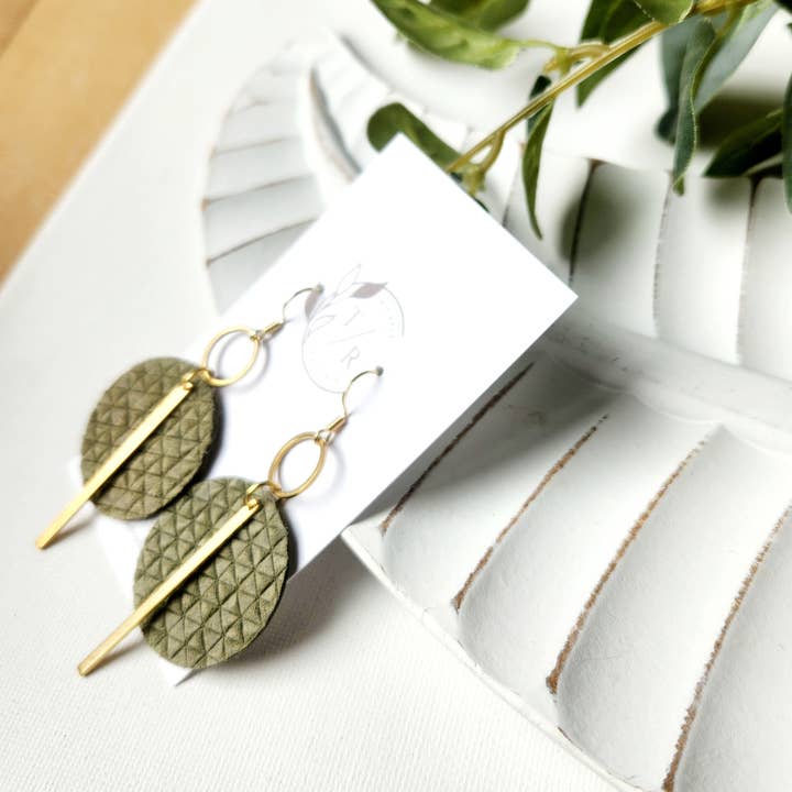 Twig & Rue boutique - Wholesale Dangle Earrings - Jude| Embossed Leather Collection2