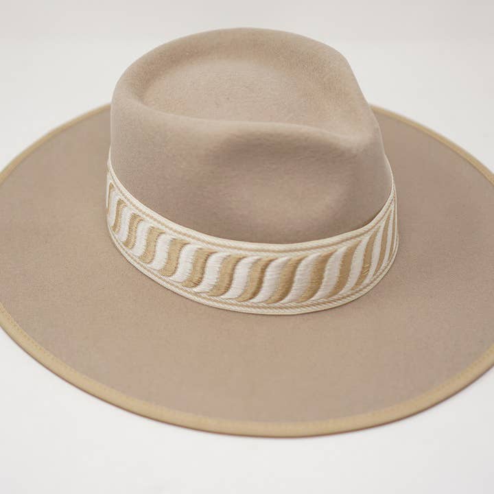 Olive & Pique - Venta al por mayor Sombrero fedora - Unisex - Rancher ranchero con bandas, 100% lana, con estructura de fieltro, forrado de satén, color nuez