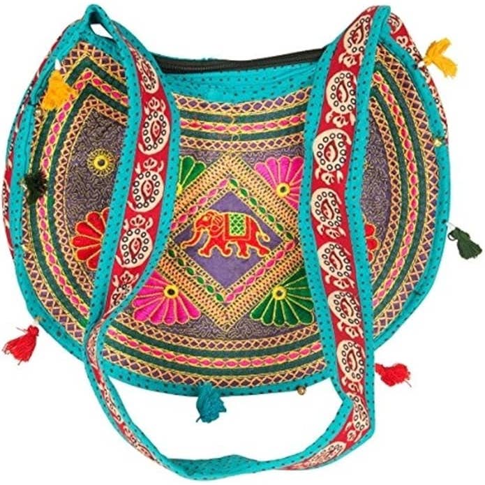 Embroidered Bohemian Hippie Sling Crossbody Shoulder Bag for wholesale by OMA - Eclectic Home